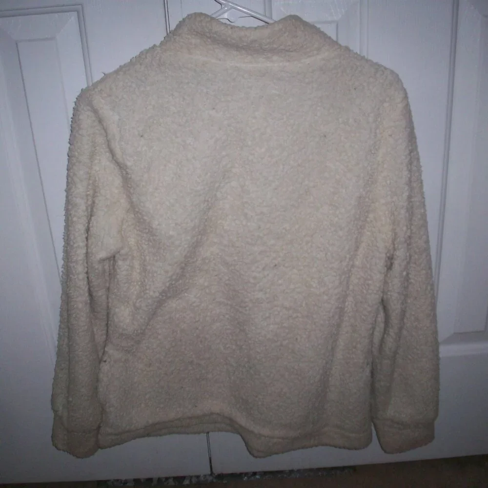 WEATHERPROOF Women's Sherpa Sweater Jacket long Sleeve Size Small S Cozy 1/4 Zip - Picture 1 of 11